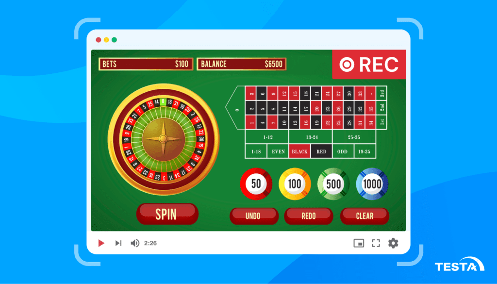 iGaming video recording