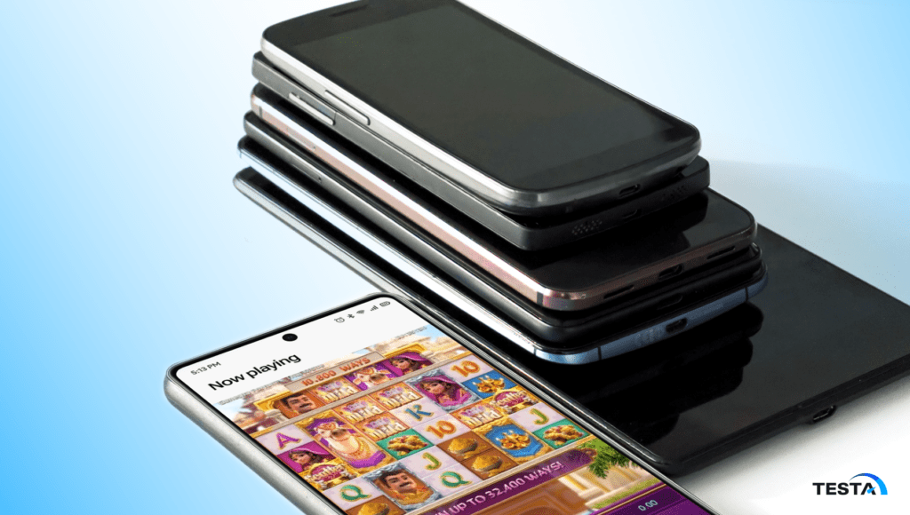 Slot provider UX data on Stake.com on 5 top smartphones in India_devices