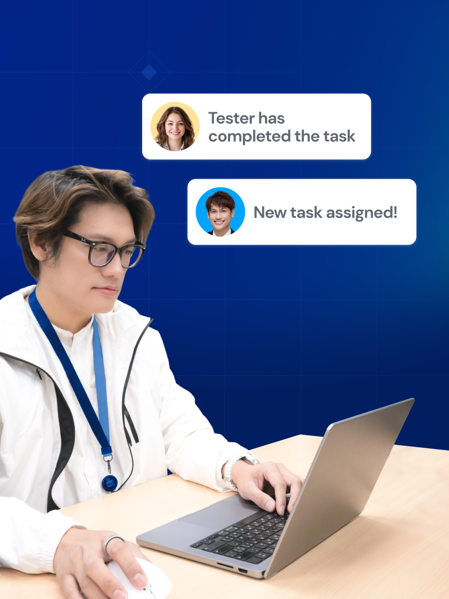 Test Managers set up your tests under your instruction.