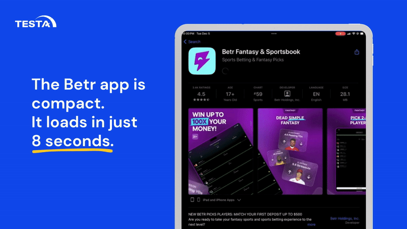 Betr app performance